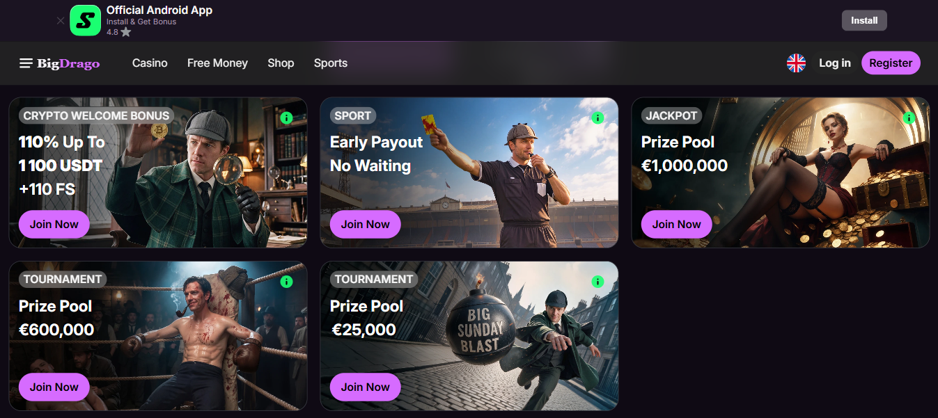 BigDrago Casino Bonuses